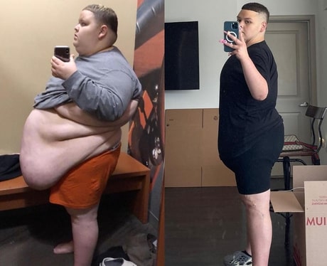 Image of Adam Ray before and after her weight loss