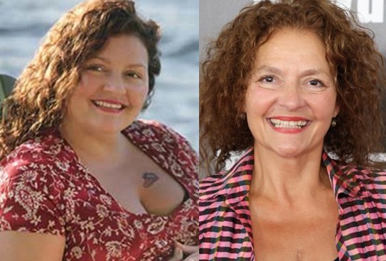 Image of Aida Turturro before and after her weight loss