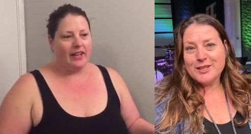 Image of Amy Allan before and after her weight loss