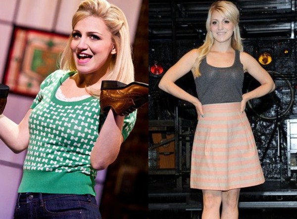 Image of Annaleigh Ashford before and after her weight loss