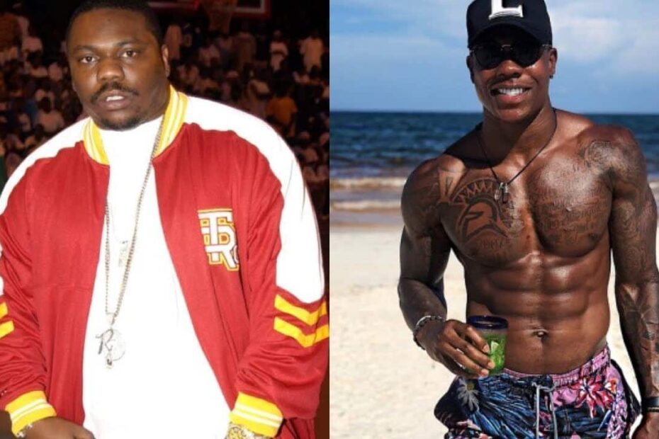 Image of Beanie Sigel before and after his weight loss