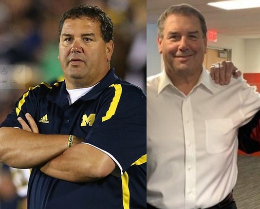 Image of Brady Hoke before and after his weight loss