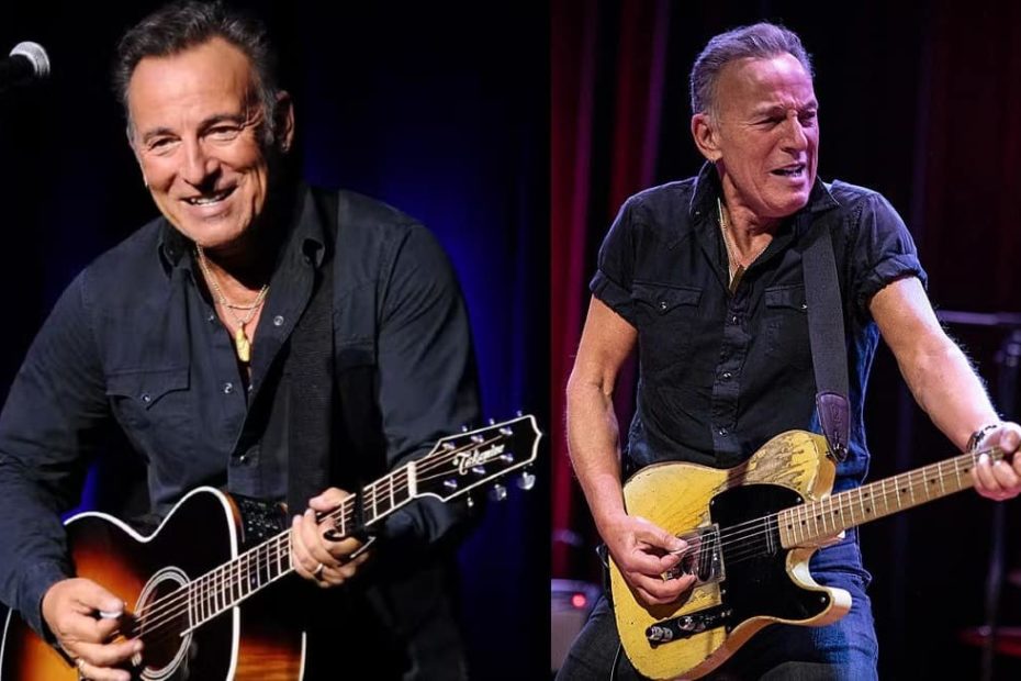 Image of Bruce Springsteen before and after his weight loss