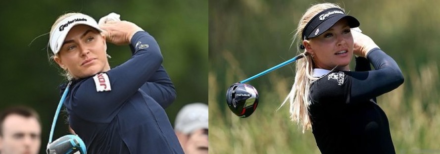 Image of Charley Hull before and after her weight loss