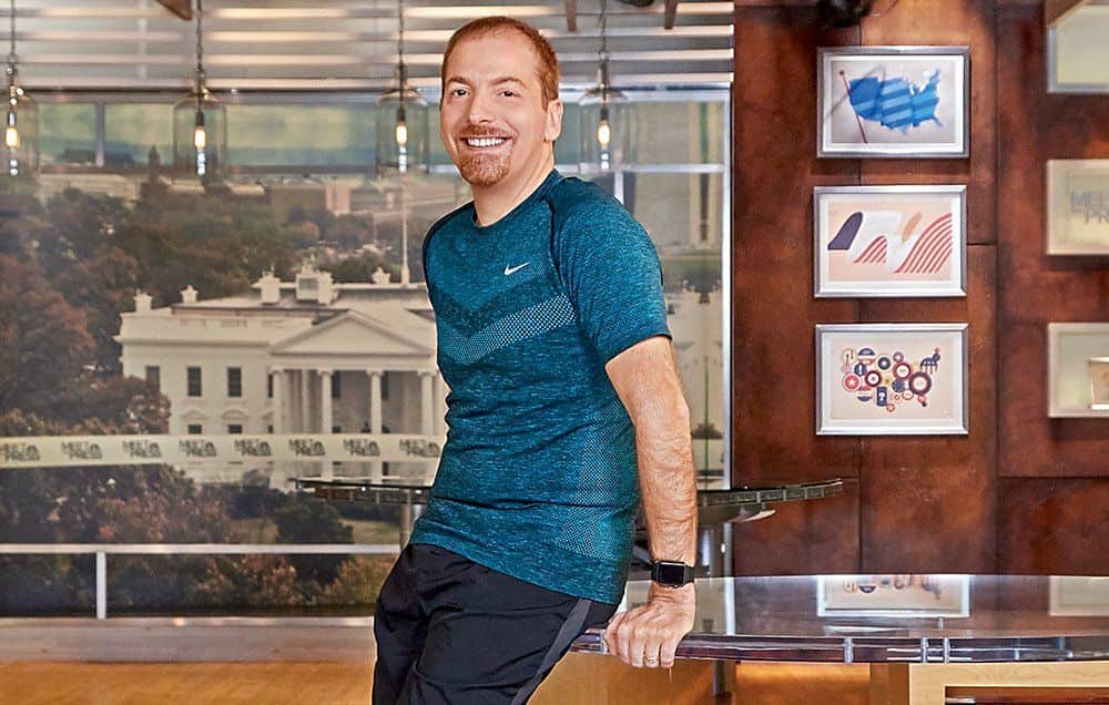 Image of Chuck Todd as a runner to lose weight