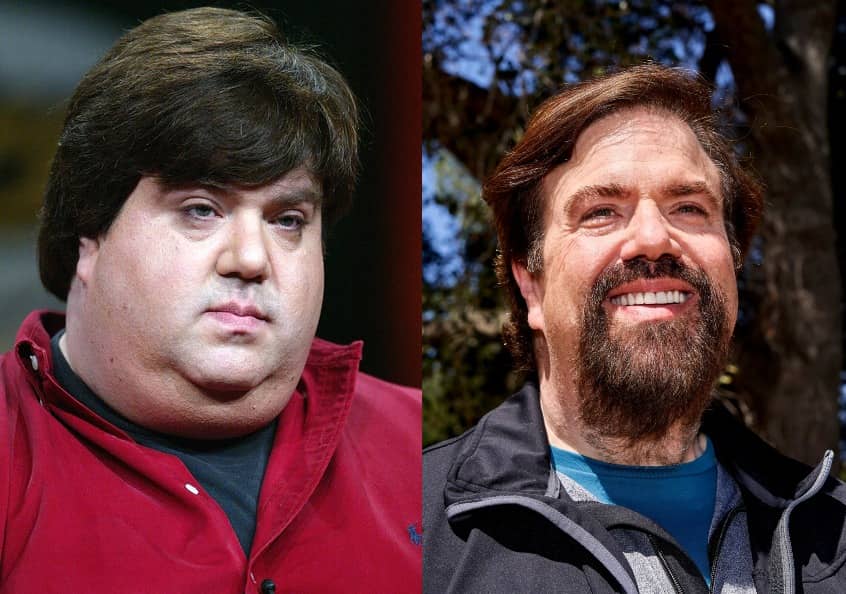 Image of Dan Schneider before and after his weight loss