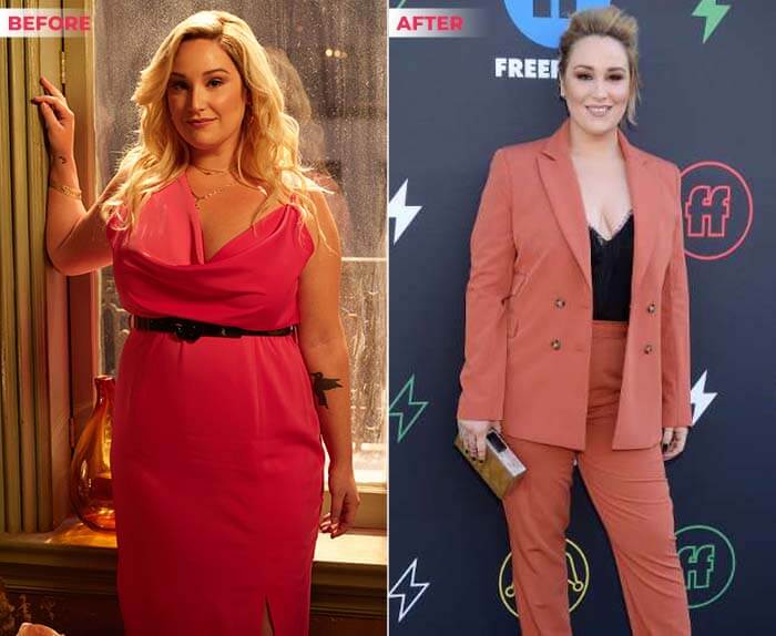 Image of Emma Hunton before and after her weight loss