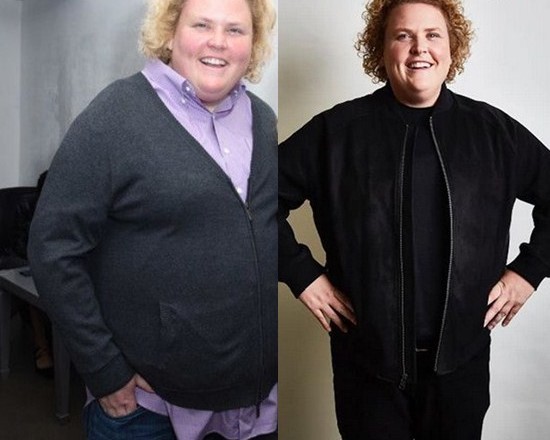 Image of Fortune Feimster before and after her weight loss