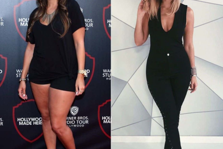 Image of Gabbie Hanna before and after her weight loss