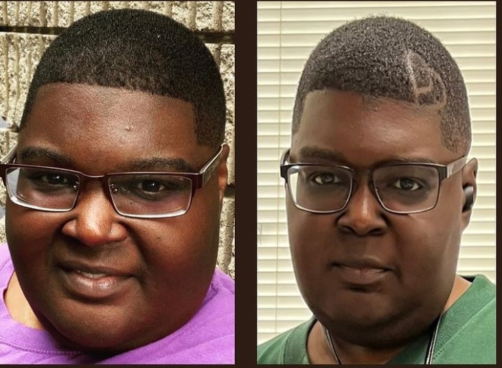 Image of George Covington before and after his weight loss