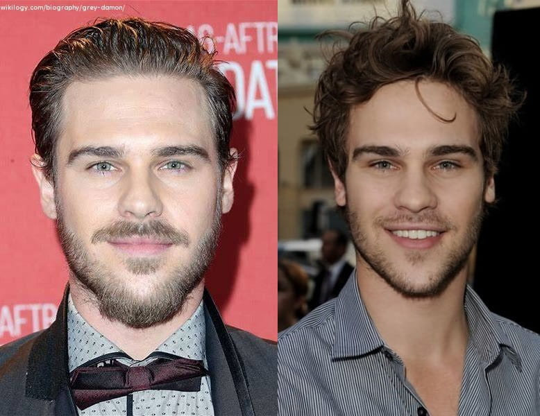 Image of Grey Damon before and after his weight loss