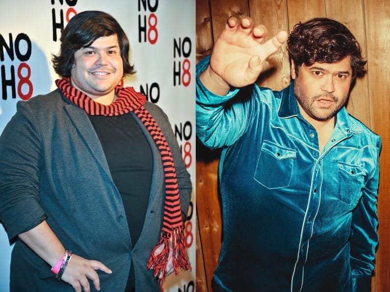 Image of Harvey Guillén before and after his weight loss