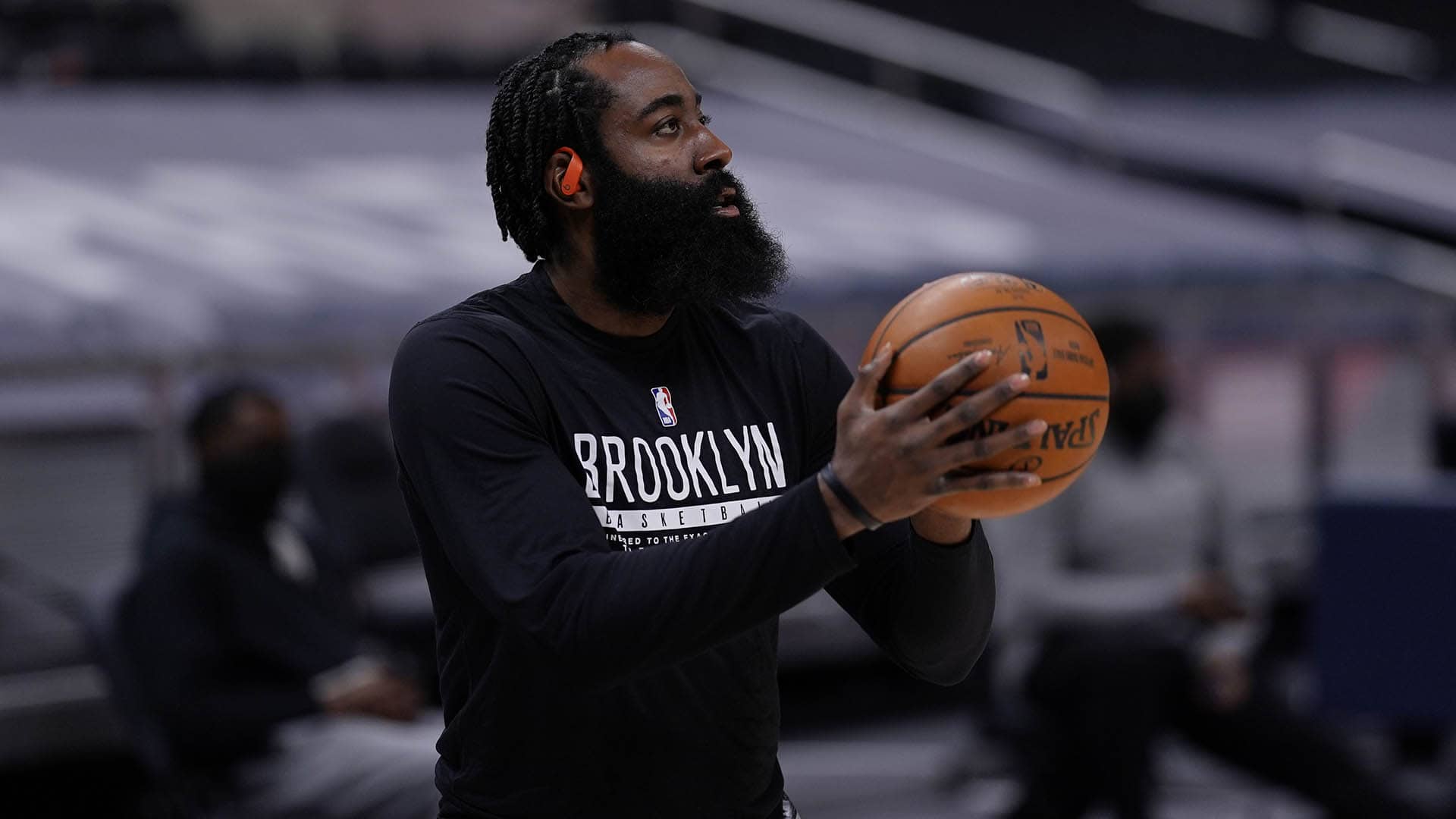 Image of James Harden playing basketball as his sport and work out