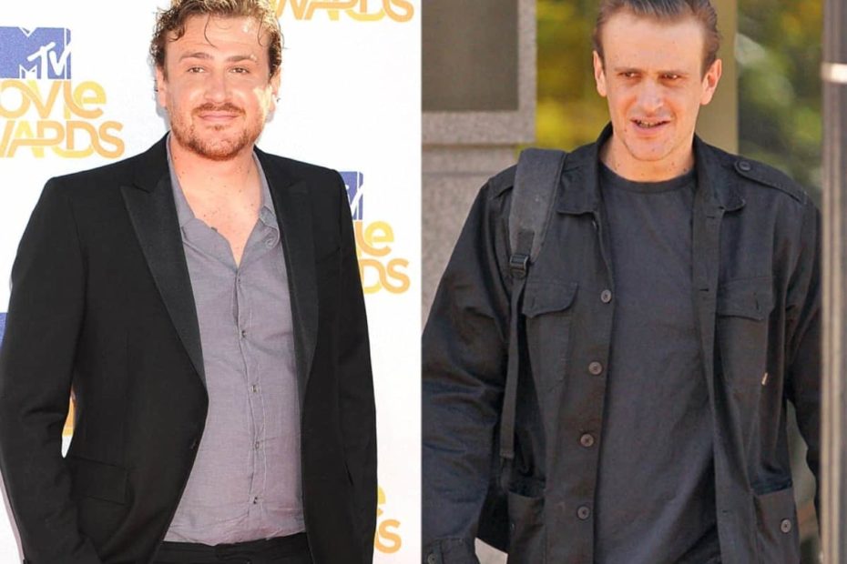Image of Jason Segel before and after his weight loss