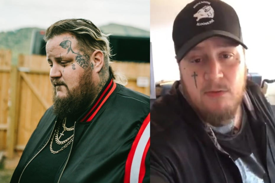 Image of Jelly Roll before and after his weight loss