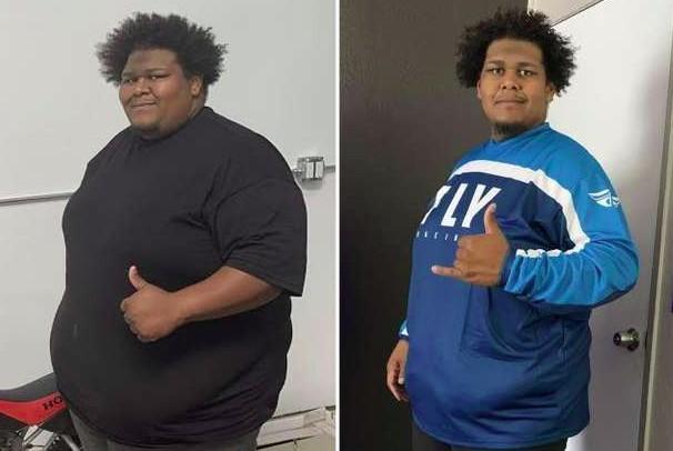Image of Jerod Mixon before and after his weight loss