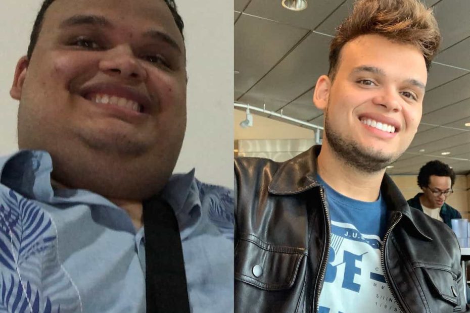 Image of Jesus Molina before and after his weight loss
