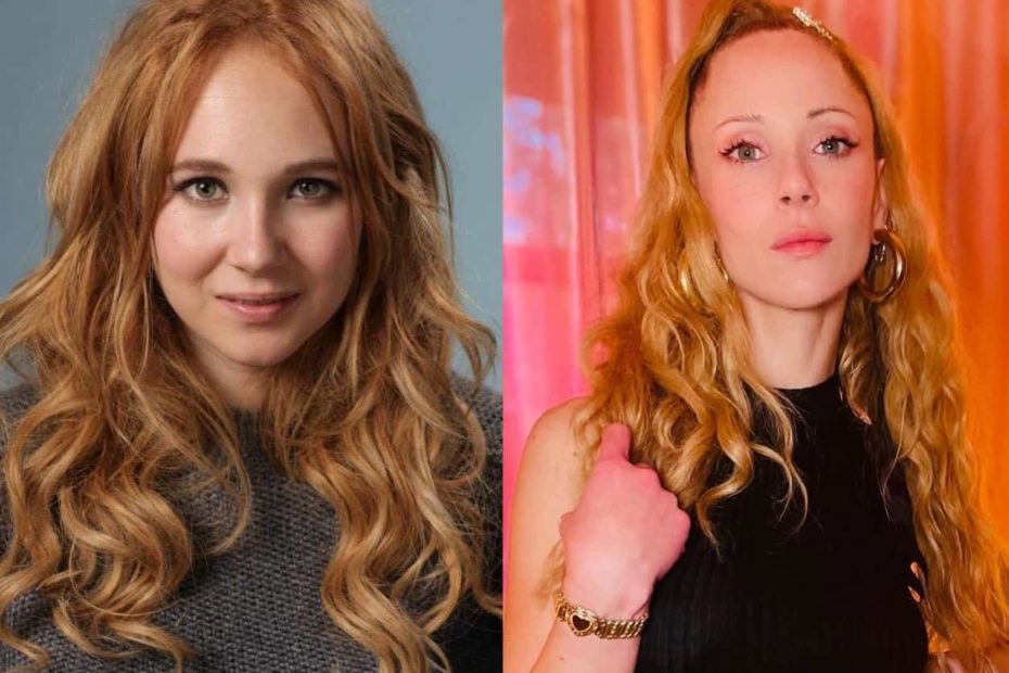 Image of Juno Temple before and after the weight loss