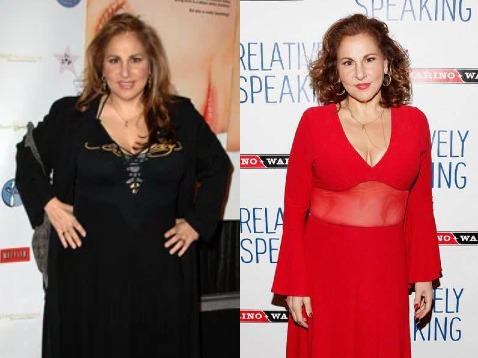 Image of Kathy Najimy before and after her weight loss