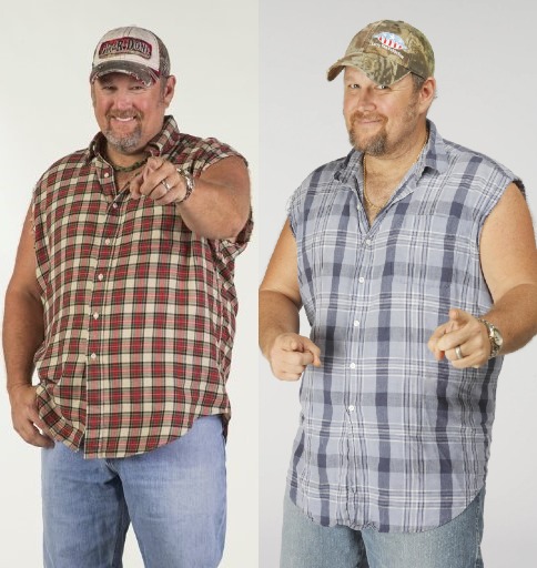 Image of Larry the Cable Guy before and after his weight loss