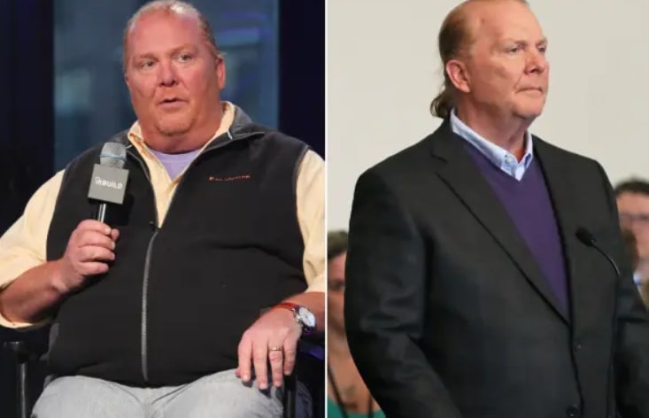 Image of Mario Batali before and after his weight loss