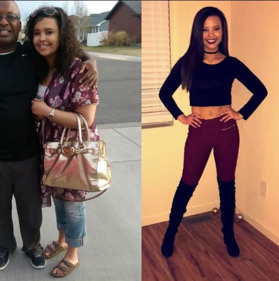 Image of Maurissa Gunn before and after her weight loss