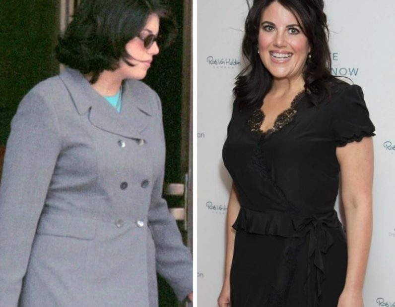 Image of Monica Lewinsky before and after her weight loss