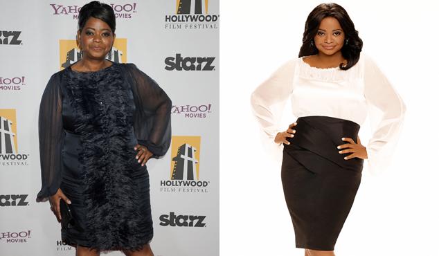 Image of Octavia Spencer before and after her weight loss