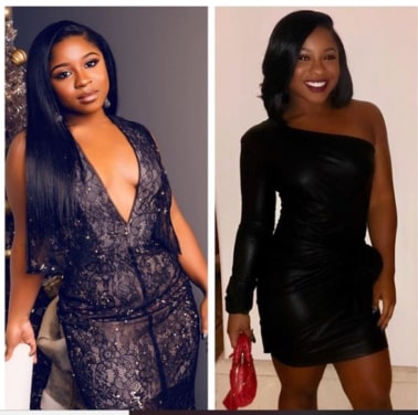 Image of Reginae Carter before and after her weight loss