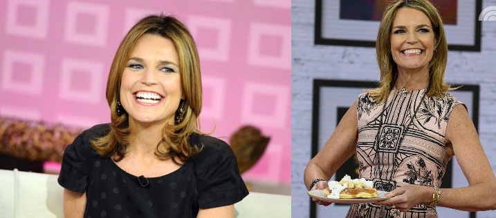Image of Savannah Guthrie before and after her weight loss