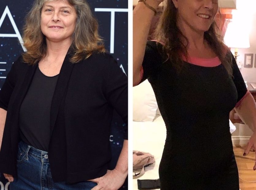 Image of Sue Aikens before and after her weight loss