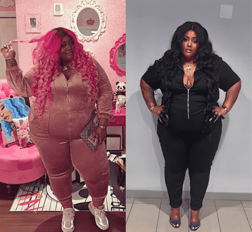 Image of Tokyo Vanity before and after her weight loss