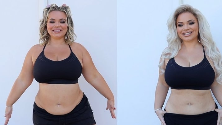 Image of Trisha Paytas before and after her weight loss
