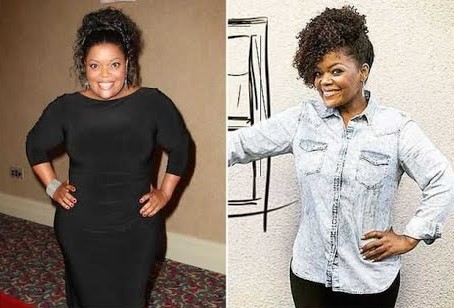 Image of Yvette Nicole Brown before and after her weight loss