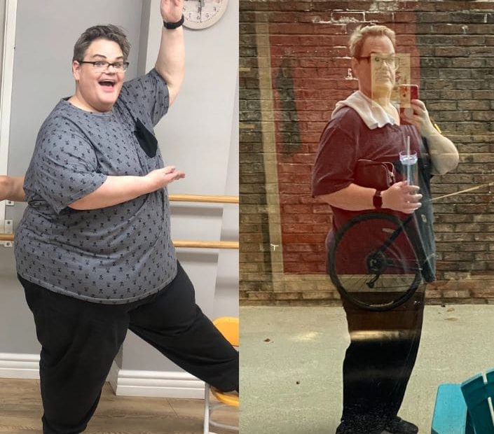 Image of Darienne Lake before and after her weight loss