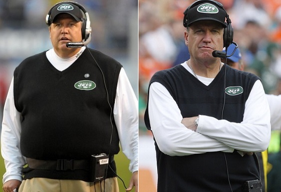 Image of Rex Ryan before and after his weight loss