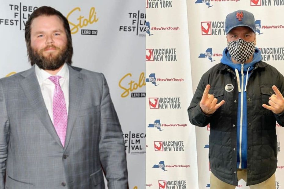 Image of Tyler Labine before and after his weight loss